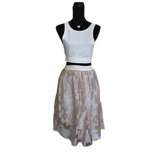 NWT Wet Seal Hot Gal Floral Sheer Skirt Size M